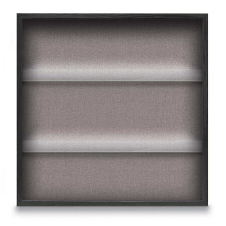 United Visual Products Outdoor Enclosed Combo Board, 48"x36", White Frame/Black & Medium Grey UVCB4836ODW-BLACK-MEDGRY